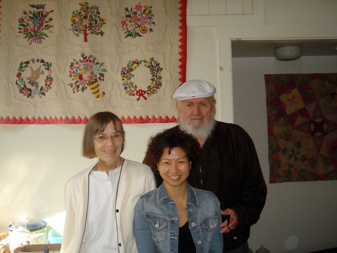 Sally Eklund with her husband Karl and daughter-in-law Jo in 2006